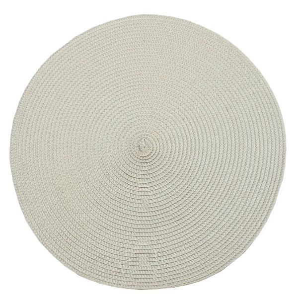 Circular Ribbed Placemat - Linen 